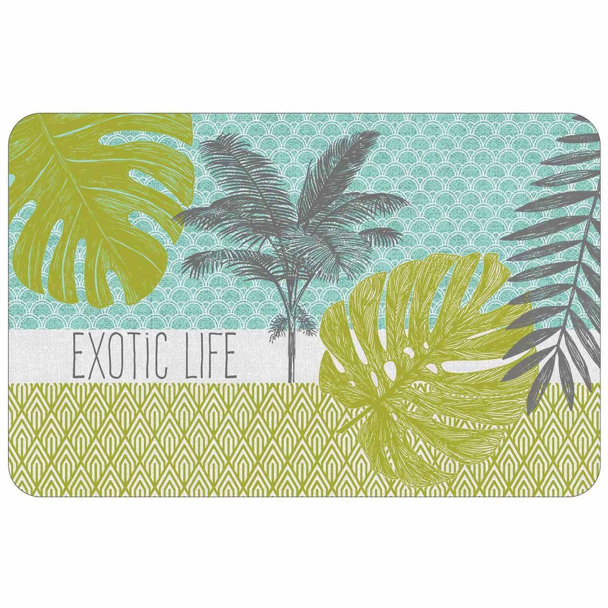 Douceur d'Intérieur Set de table imprimé  exotic palm  28x44cm multicolore