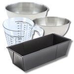 ZENKER Set pâtisserie avec moule à cake extensible, 2 bols à mixer, verre mesureur et spatule Zenker