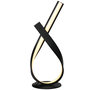 Voir la diapositive 1 : HOMCOM Lampe à poser design contemporain - lampe de table design spirale - dim. 21L x 15l x 43H cm - alu. noir LED blanc chaud