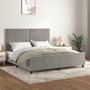 Voir la diapositive 1 : VIDAXL Cadre de lit sans matelas gris clair 160x200 cm velours