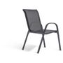 Voir la diapositive 5 : Inkazen Lot de 4 chaises de jardin empilables - Acier/Polyester - Anthracite