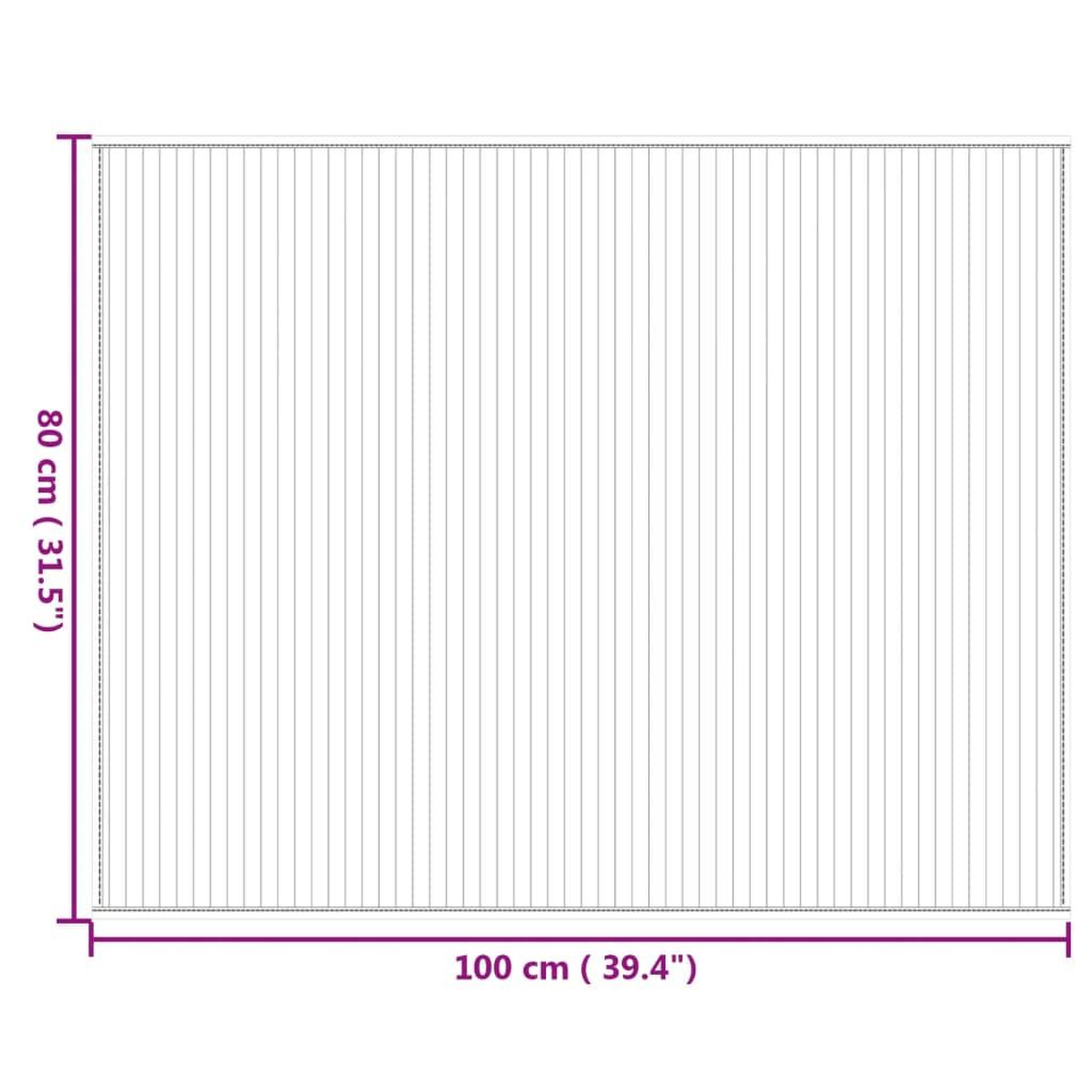 Voir la diapositive 6 : VIDAXL Tapis rectangulaire naturel 80x100 cm bambou