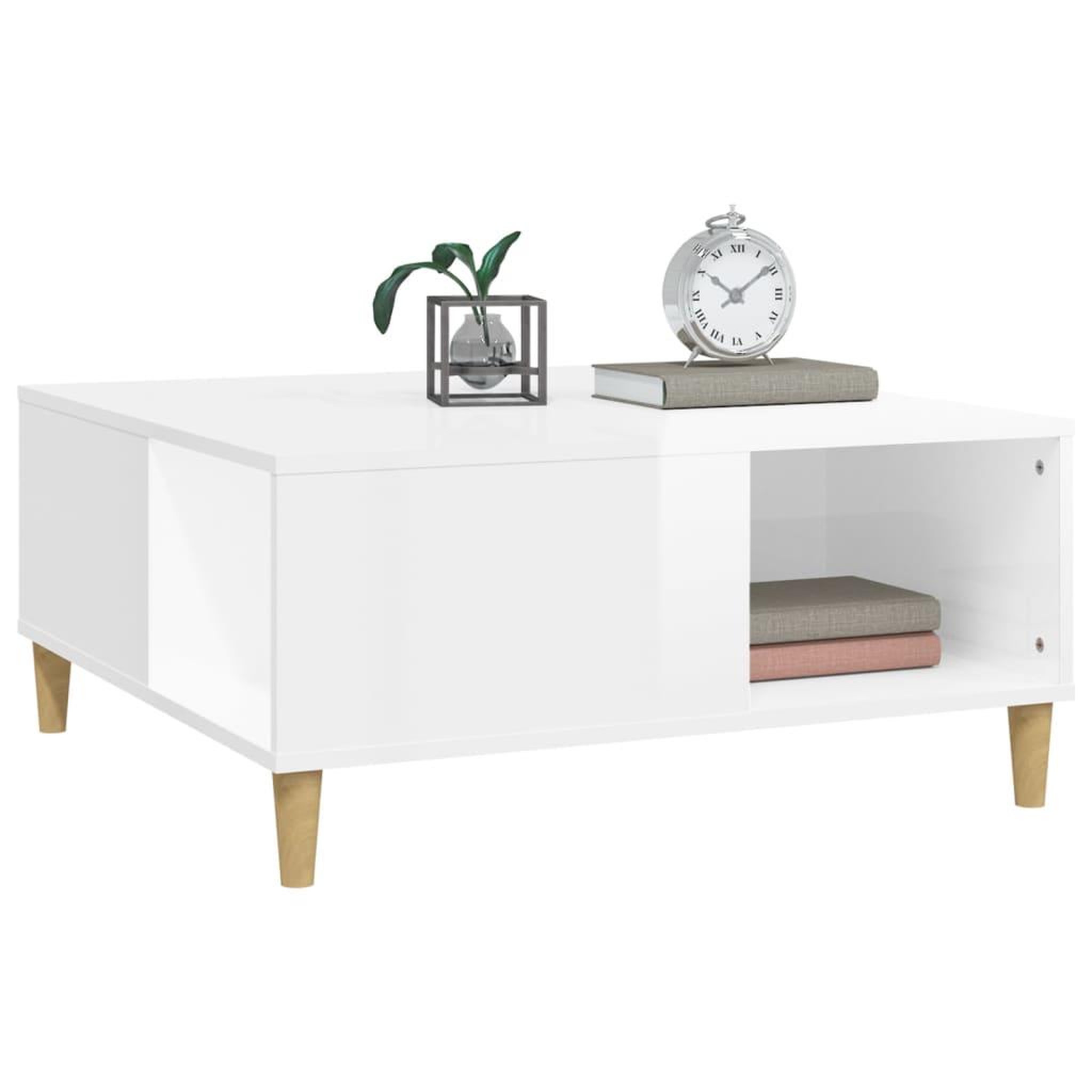 Voir la diapositive 4 : VIDAXL Table basse blanc brillant 80x80x36,5 cm bois d'ingenierie