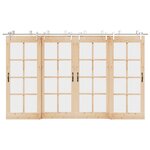 VIDAXL Kit fixation porte coulissante 366 cm Acier inoxydable Argente