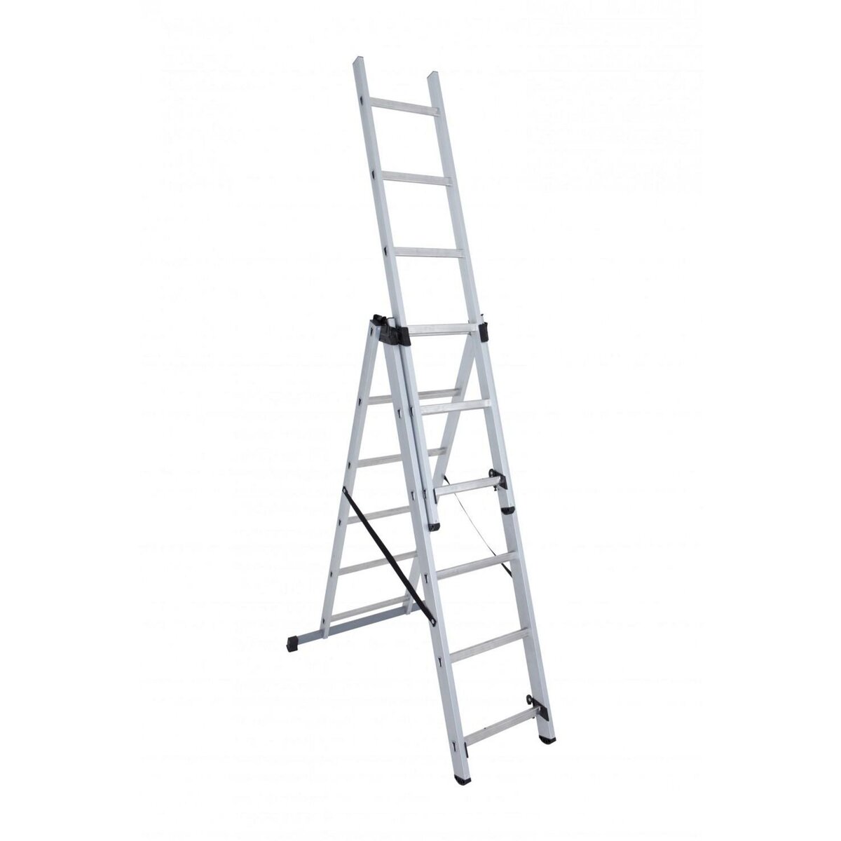 HAILO Echelle transformable aluminium HAILO 3x6 échelons H.3.36 m