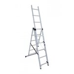 HAILO Echelle transformable aluminium HAILO 3x6 échelons H.3.36 m