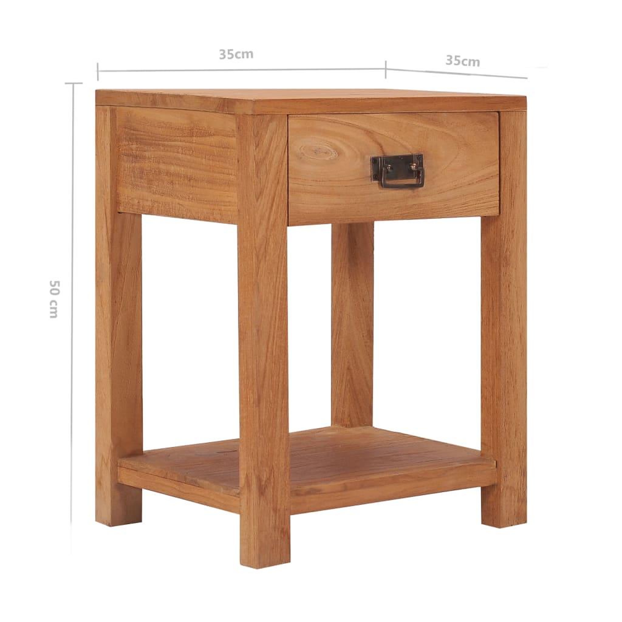 Voir la diapositive 6 : VIDAXL Table de chevet 35x35x50 cm bois de teck massif