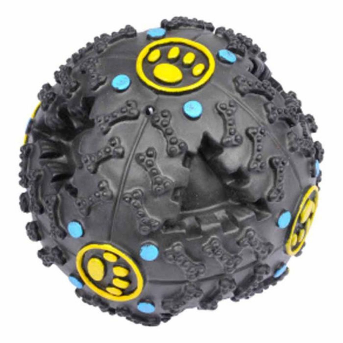 Paris Prix Balle pour Chien  Distributeur de Croquettes  10cm Noir