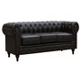 Voir la diapositive 1 : Habitat et Jardin Canapé fixe Chesterfield  Aliza  - 204 x 80 x 58 cm - 3 places - Marron