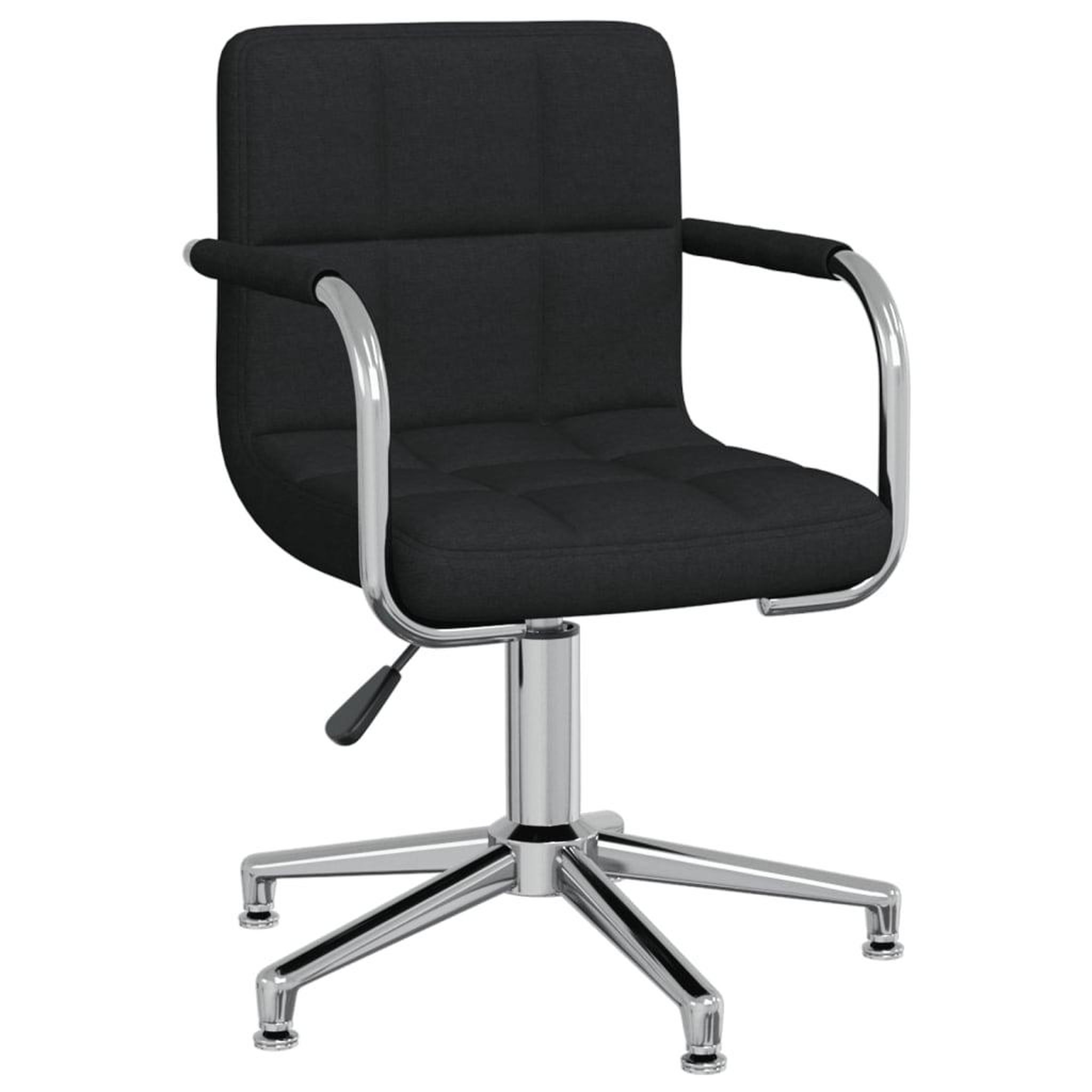 Voir la diapositive 2 : VIDAXL Chaise pivotante de bureau Noir Tissu