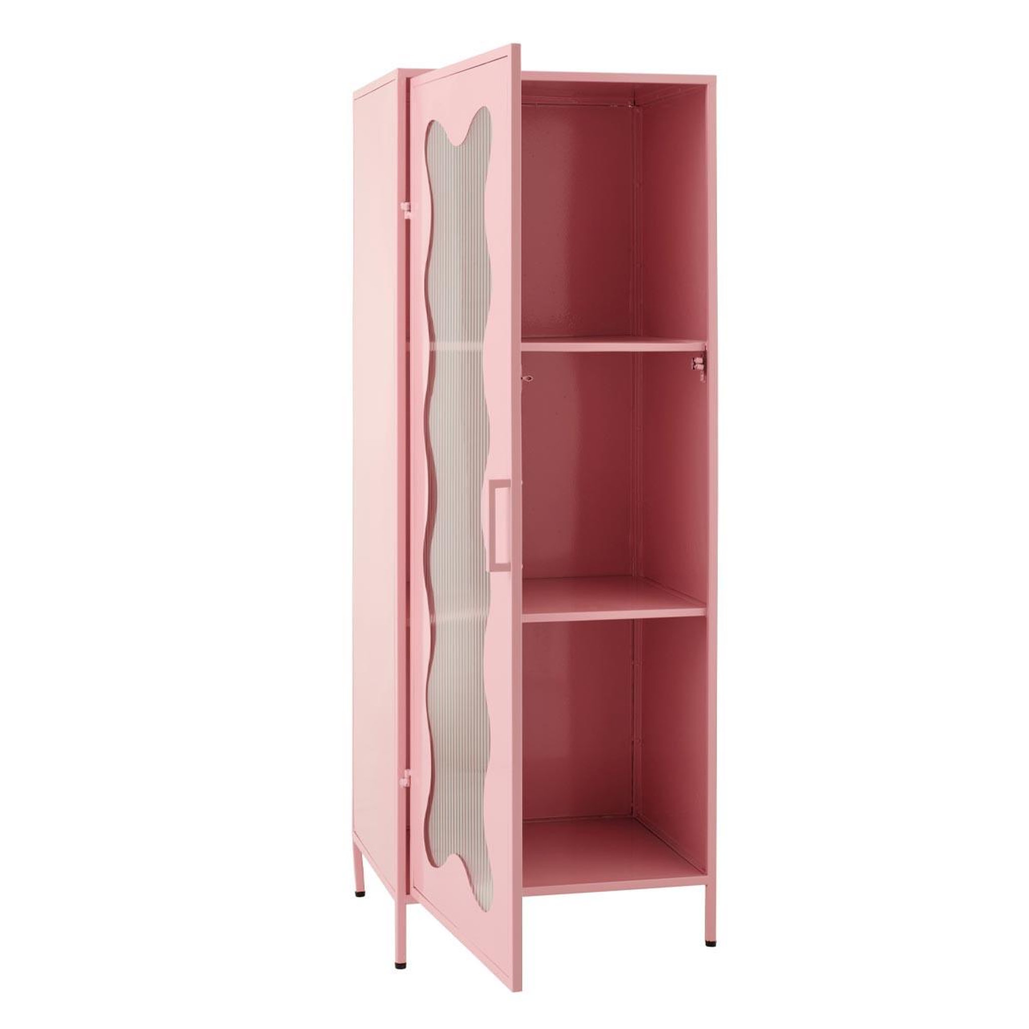 Voir la diapositive 5 : J-LINE Étagère enfant design  vague  120cm rose clair