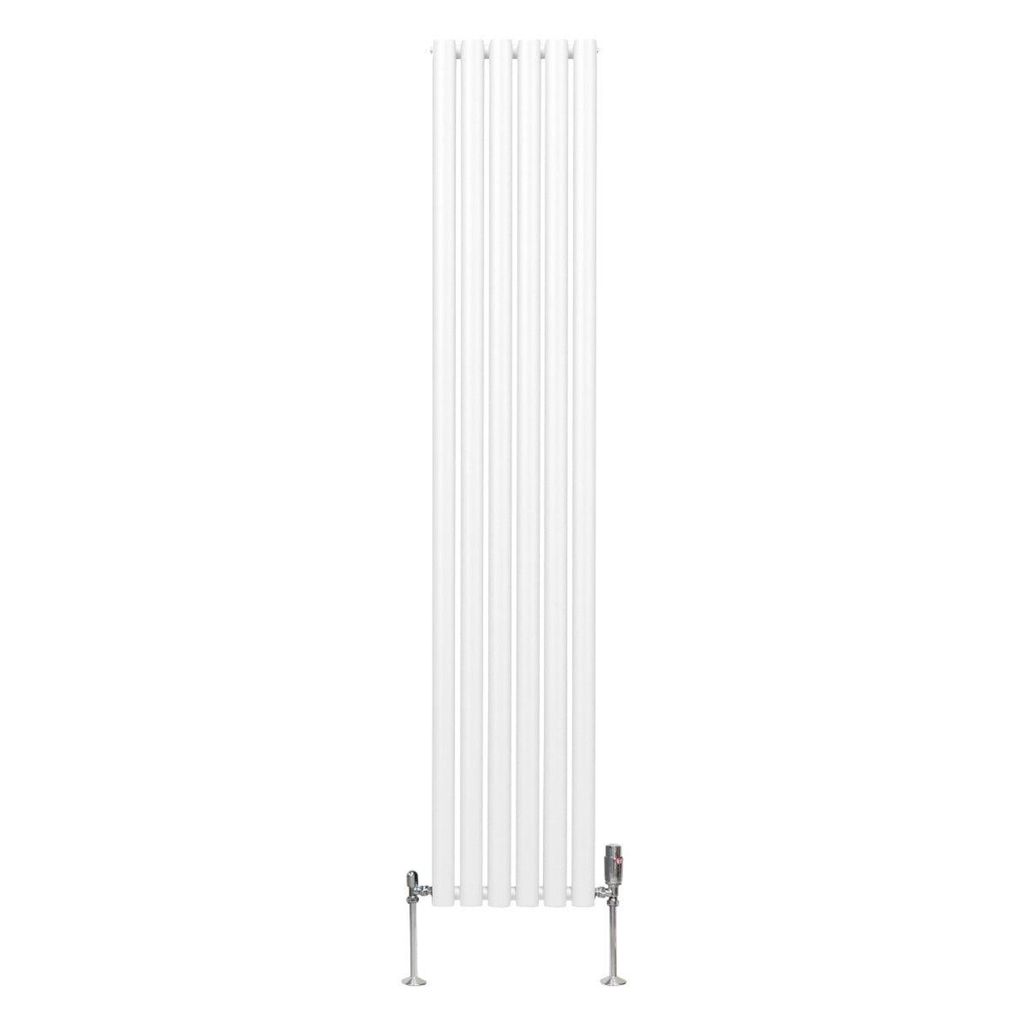 Voir la diapositive 2 : MONSTERSHOP Radiateur à colonnes ovales & robinet, 2 panneaux - 1800 x 360 mm