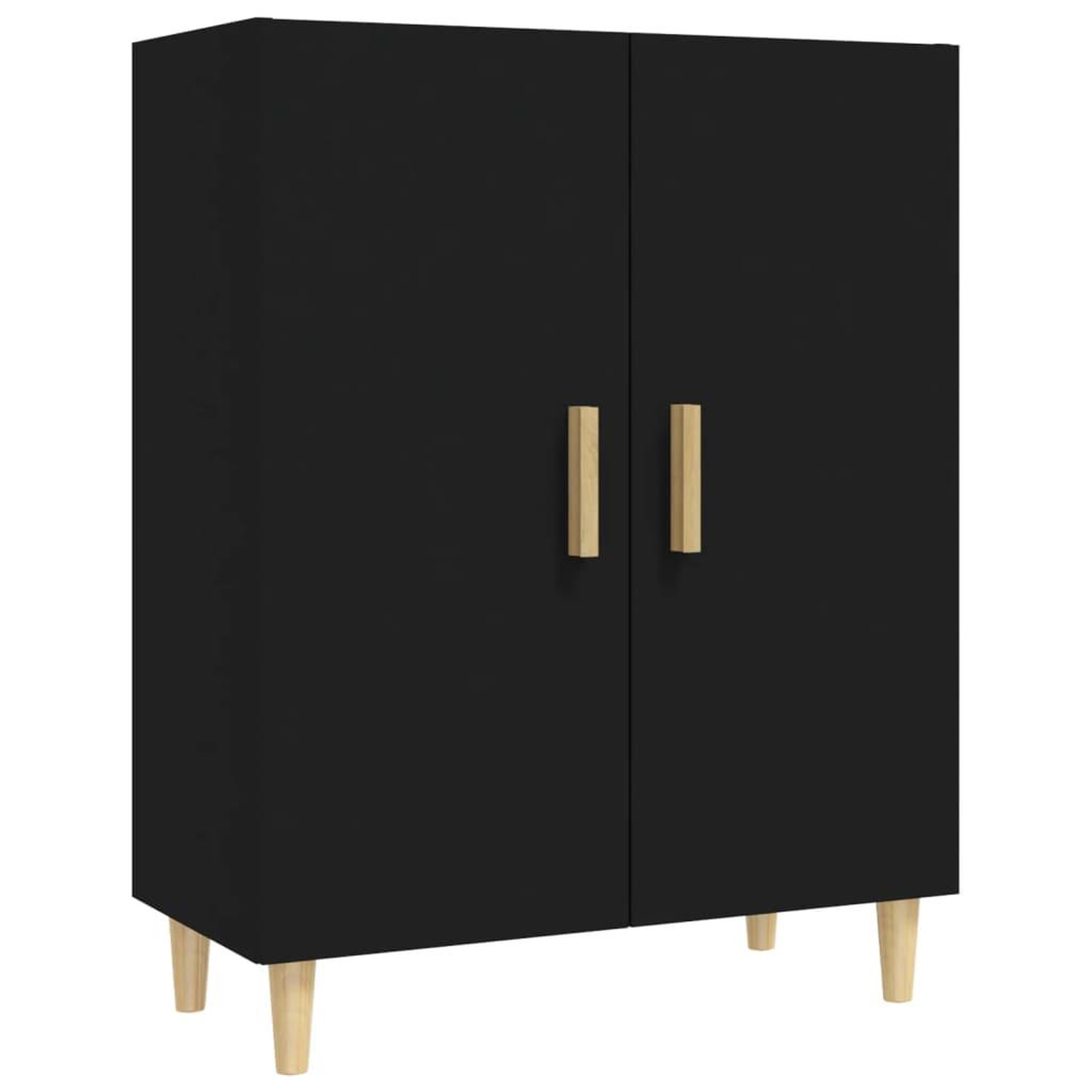Voir la diapositive 2 : VIDAXL Buffet Noir 70x34x90 cm Bois d'ingenierie