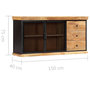 Voir la diapositive 6 : VIDAXL Buffet 150x40x75 cm Bois de manguier solide