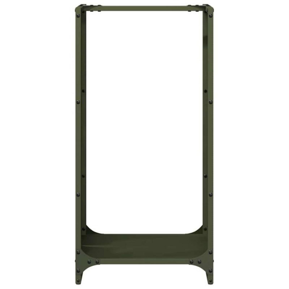 VIDAXL Portant de bois chauffage vert olive 40x30x80 cm