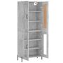 Voir la diapositive 4 : VIDAXL Buffet haut Gris beton 69,5x34x180 cm Bois d'ingenierie