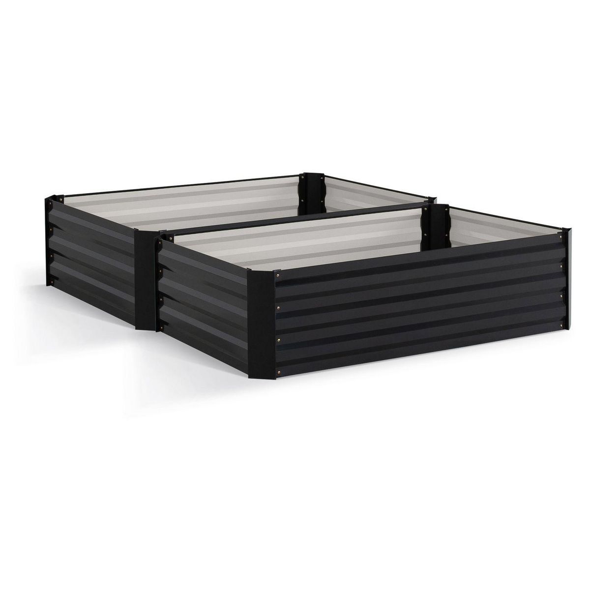 Jardikt Lot de 2 carrés potager - Métal - 115x80x20 cm