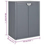 Voir la diapositive 6 : VIDAXL Armoire de rangement de jardin gris 65x45x88 cm PP rotin