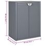 Voir la diapositive 6 : VIDAXL Armoire de rangement de jardin gris 65x45x88 cm PP rotin