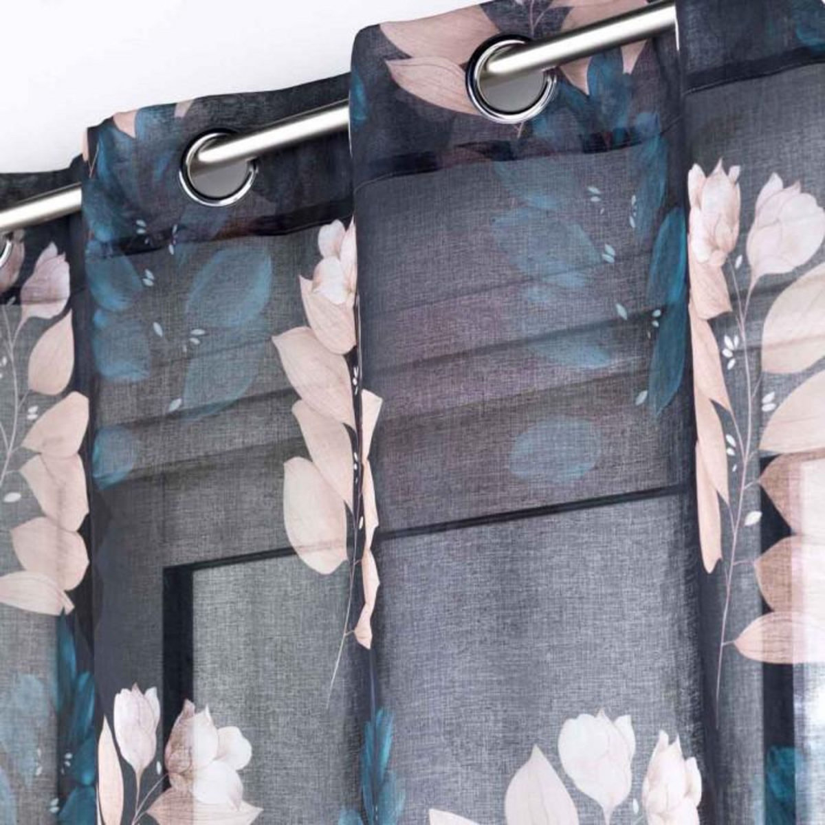 Paris Prix Rideau Voilage à Œillets  Belline  140x240cm Bleu