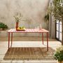 Voir la diapositive 2 : SWEEEK Table de jardin métal 6-8 places, Amelia 160x90xH72.5cm