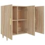 Voir la diapositive 4 : VIDAXL Buffet chêne sonoma 90x34x80 cm bois d ingénierie