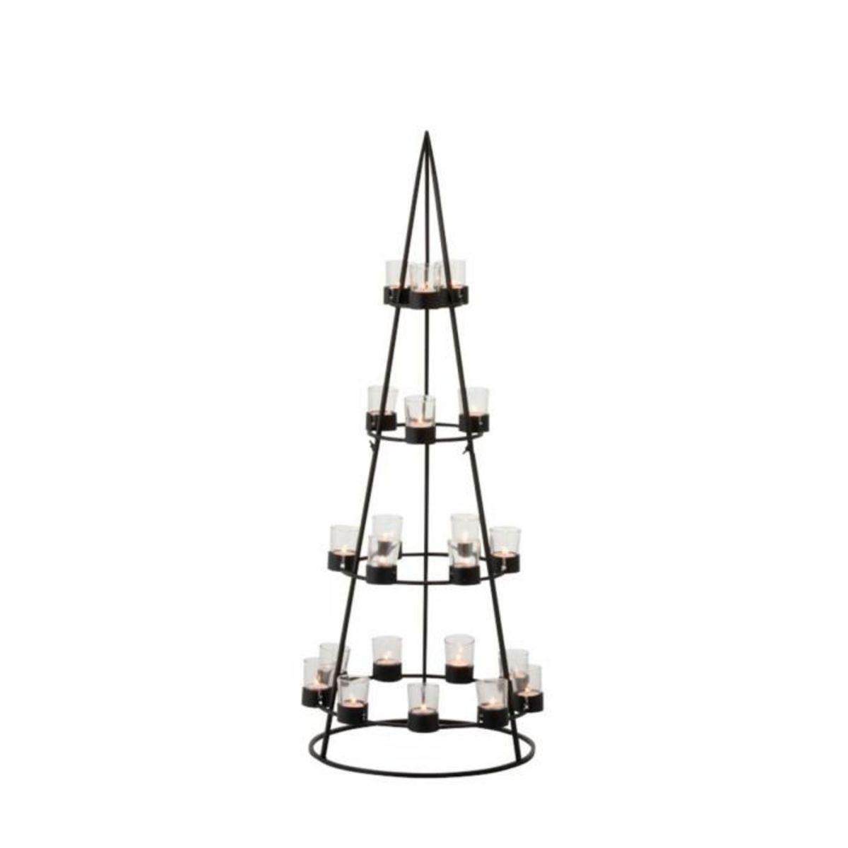 Paris Prix Arbre Déco en Métal  21 Photophores  110cm Noir