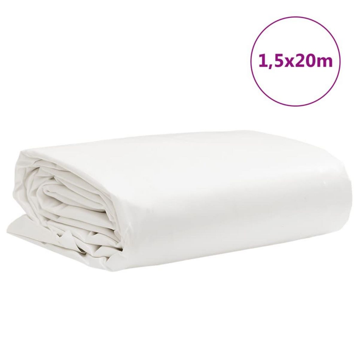 VIDAXL Bache blanc 1,5x20 m 600 /m²
