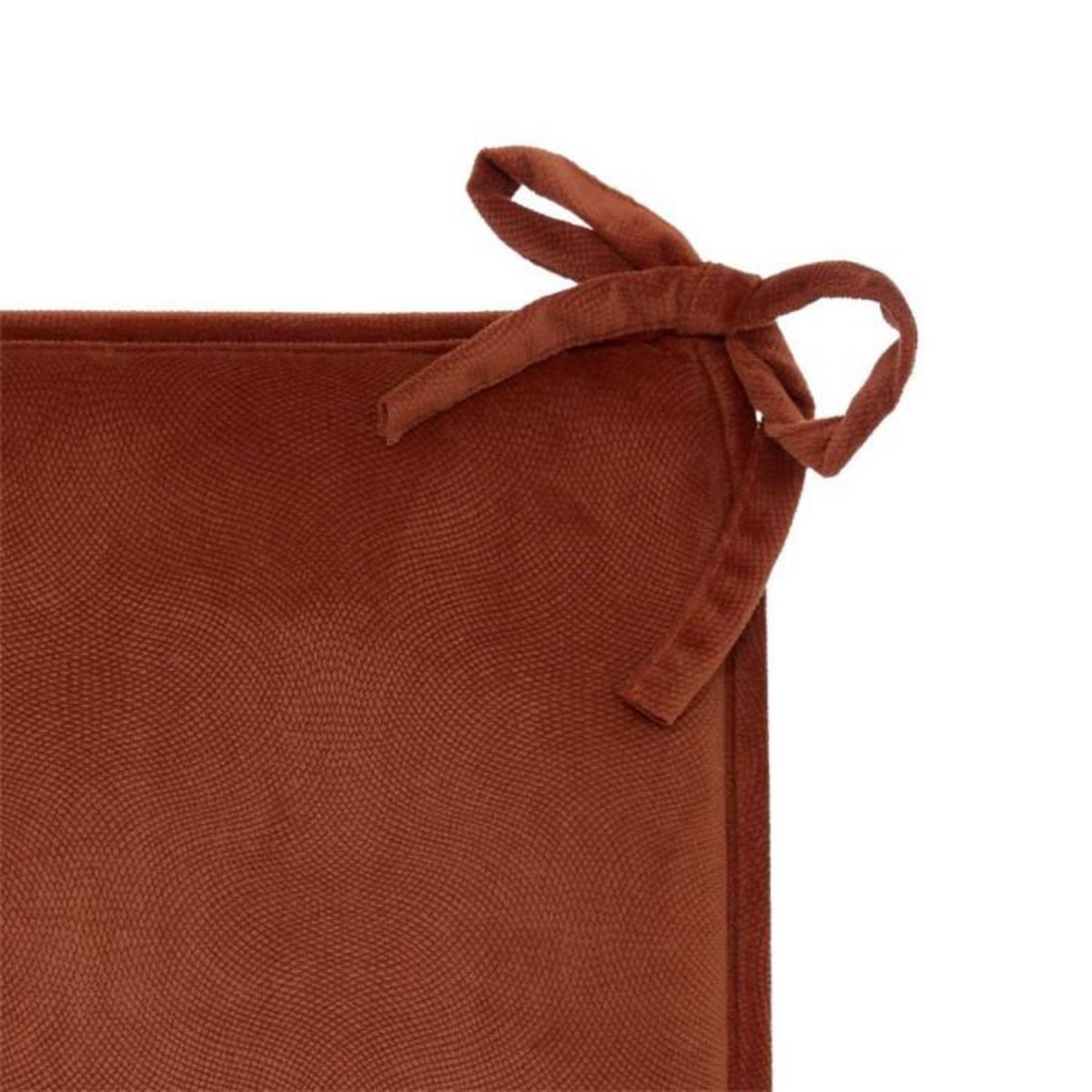 ATMOSPHERA Galette de Chaise Uni  Lilou  38x38cm Terracotta