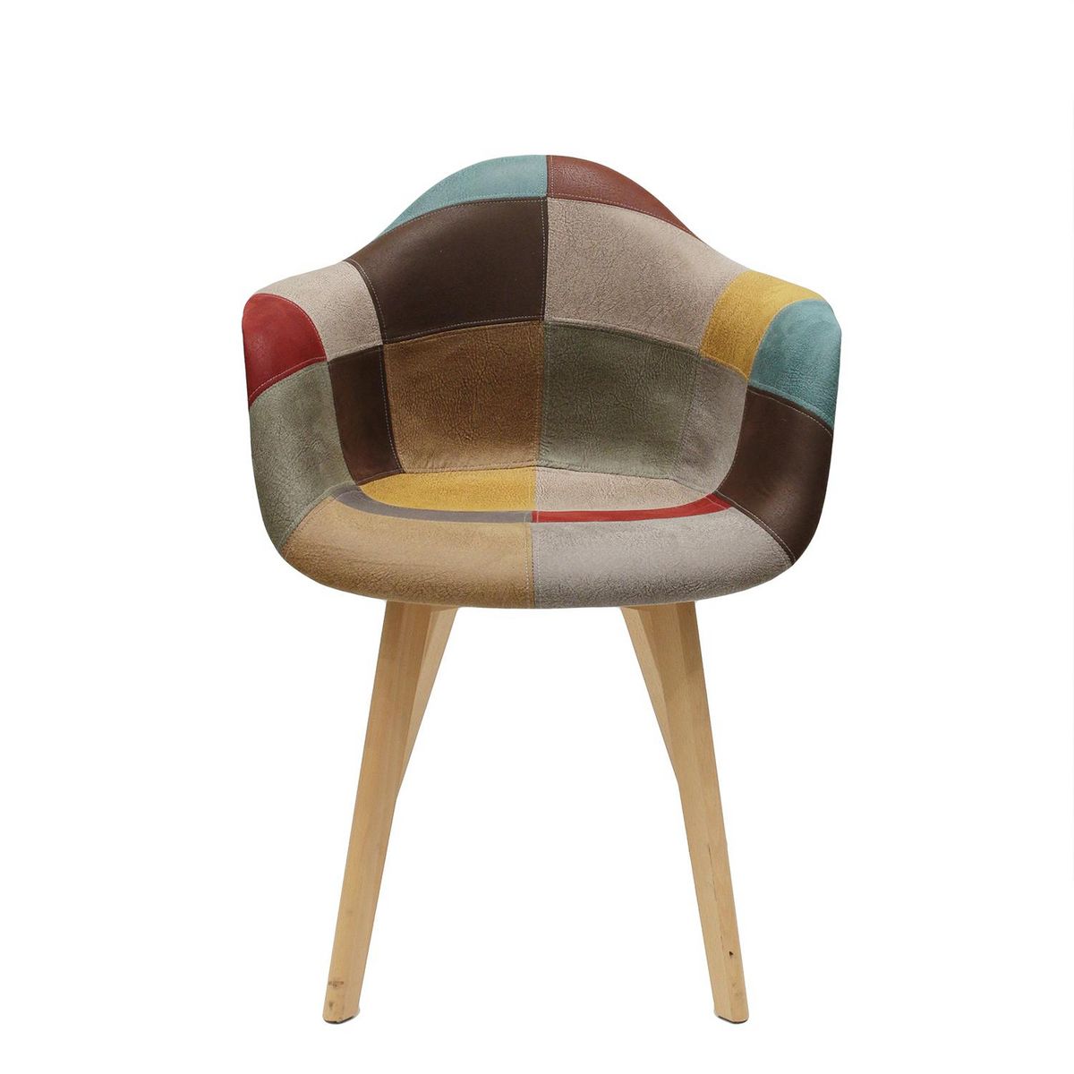 The Home Deco Factory 2 Fauteuils design scandinave Patchwork
