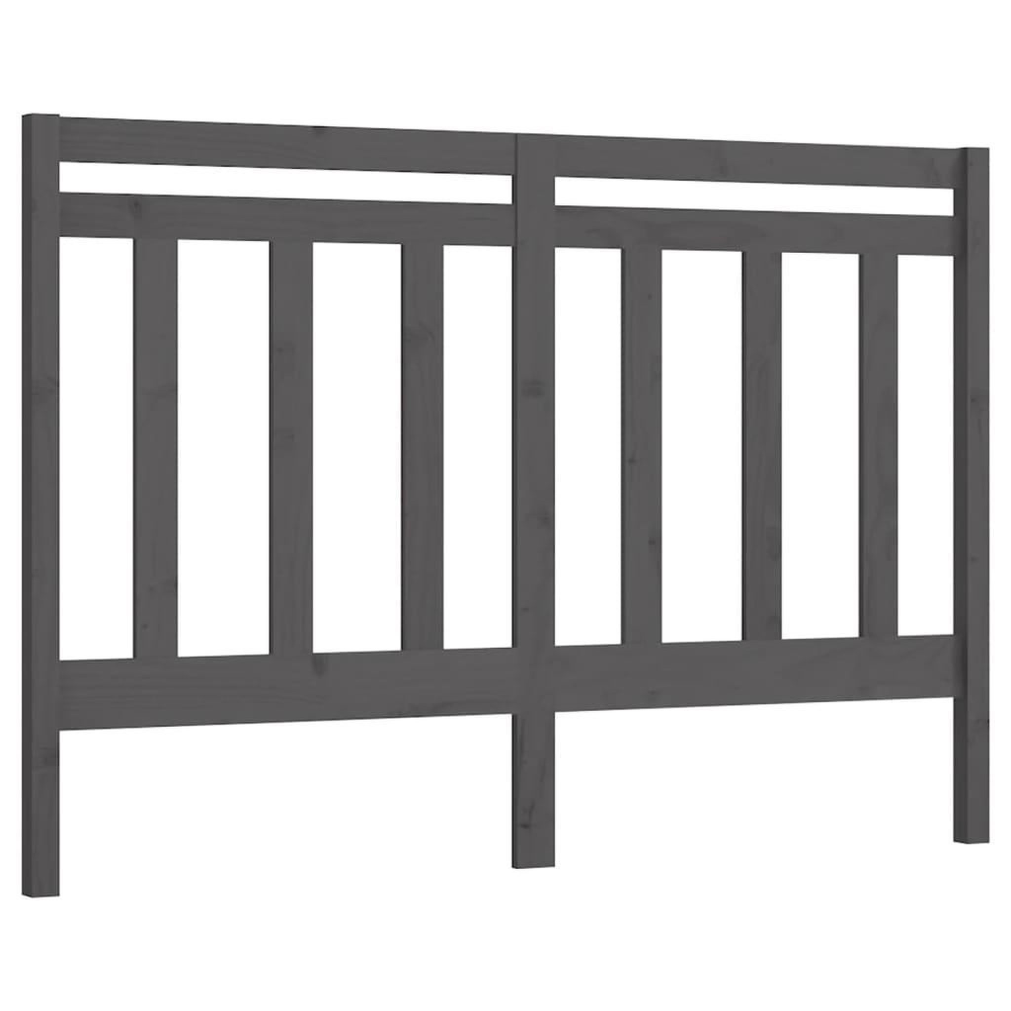 Voir la diapositive 2 : VIDAXL Tete de lit Gris 146x4x100 cm Bois massif de pin