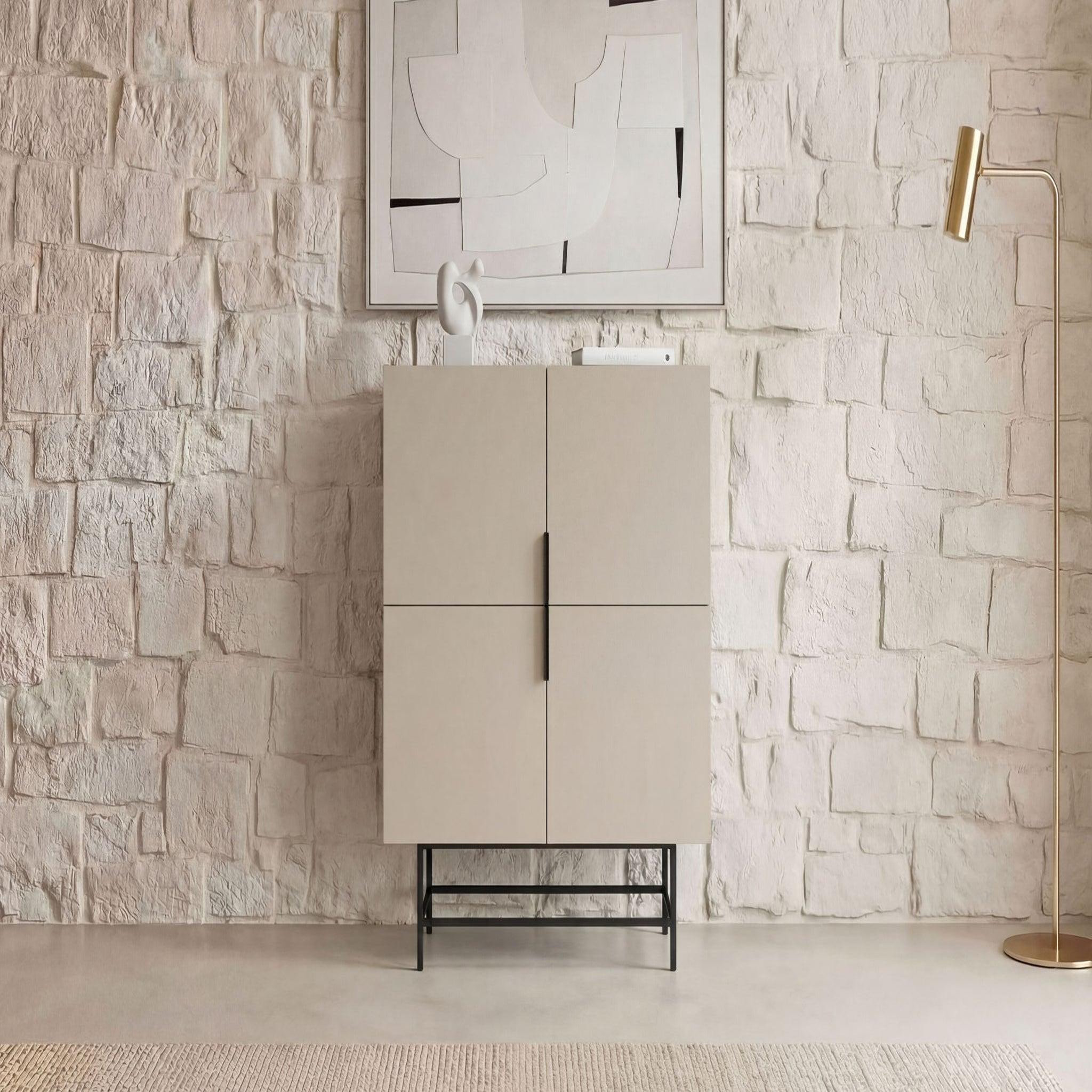 Voir la diapositive 2 : CASANOVA PARIS Soma - commode 4 portes 100cm en mélamine