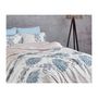 Voir la diapositive 3 : GENERIQUE Parure de lit - 1 housse de couette 220 x 240 cm + 2 taies d'oreiller 60 x 60 cm - 100% coton renforcé - Bleu
