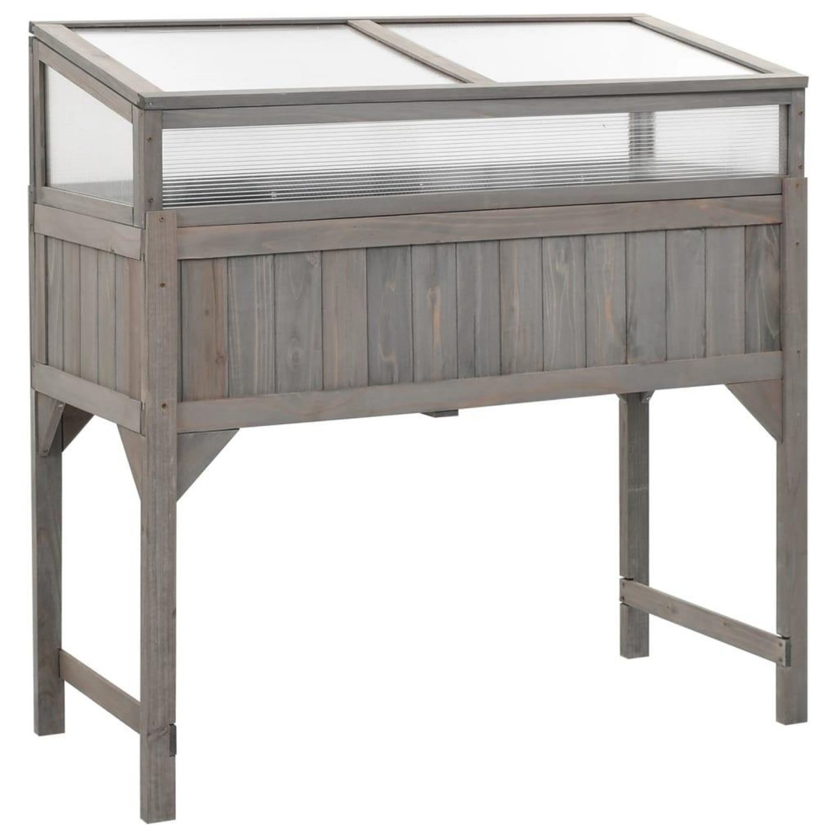 VIDAXL Lit sureleve avec serre 110x54x120 cm Bois de sapin massif