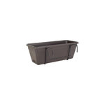 ARTEVASI ARTEVASI Kit Jardiniere Venezia avec reserve deau - 10 L - 49 x 19,5 x 16,6 cm - Gris anthracite