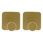 Paris Prix Lot de 2 Patères Adhésives Carrées  Fixeo  5cm Or