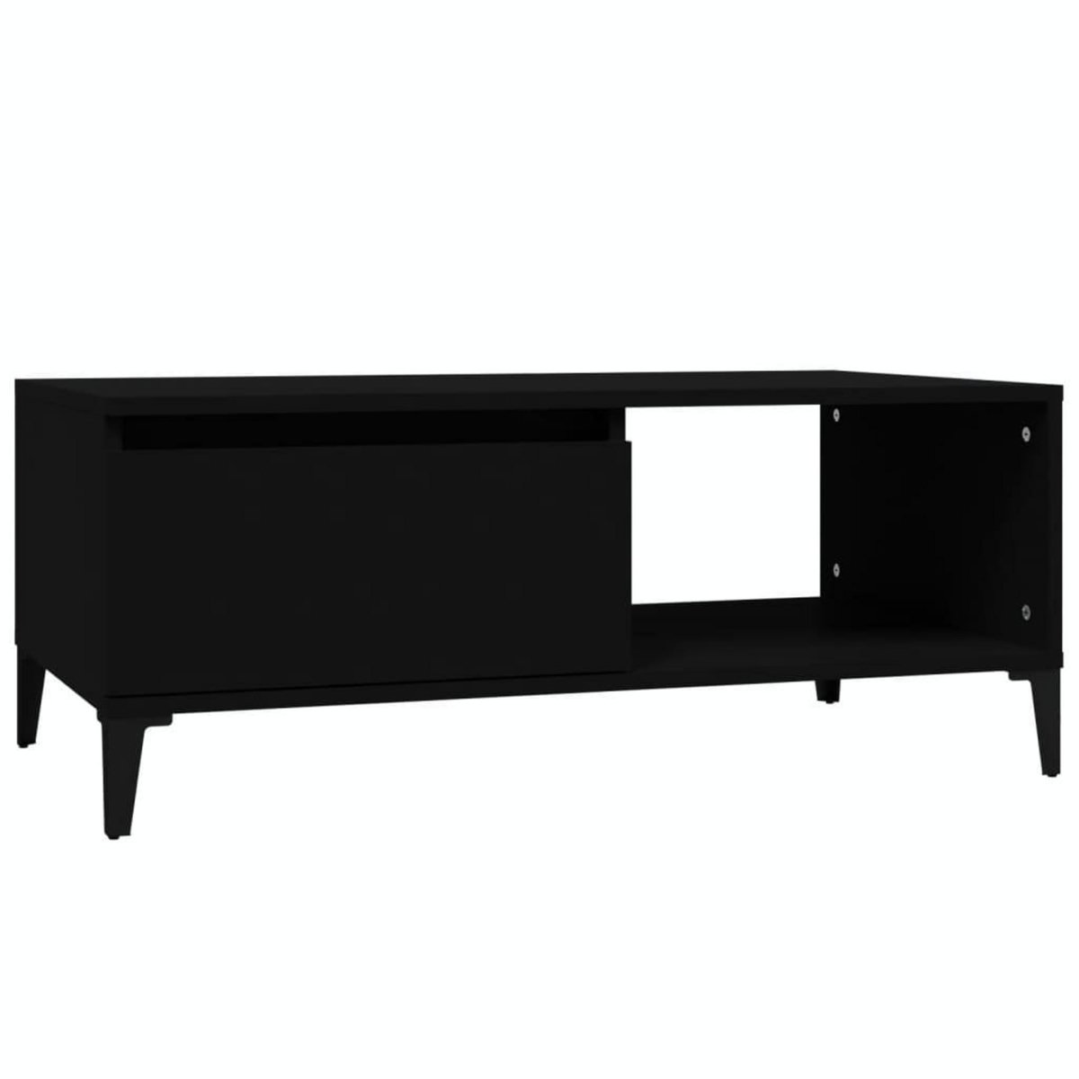 VIDAXL Table basse Noir 90x50x36,5 cm Bois d'ingenierie