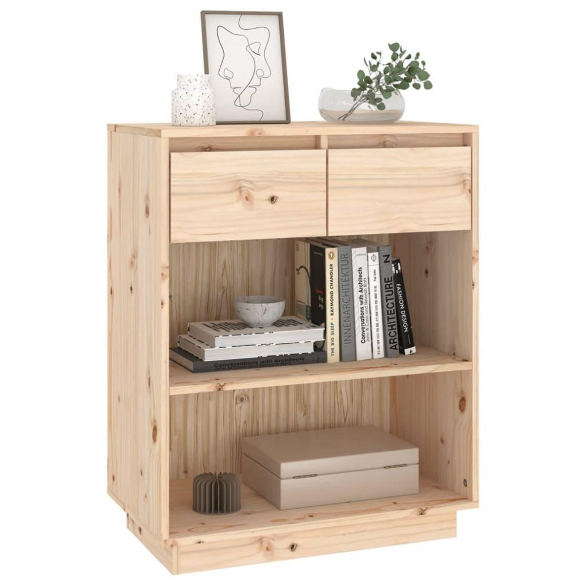 VIDAXL Armoire console 60x34x75 cm Bois de pin solide