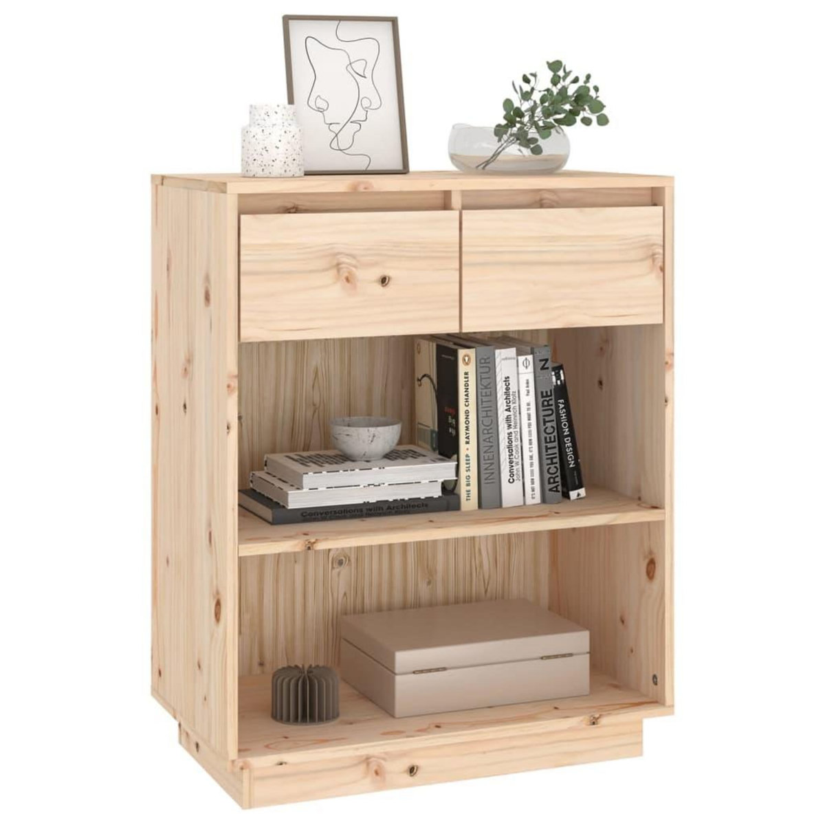 VIDAXL Armoire console 60x34x75 cm Bois de pin solide