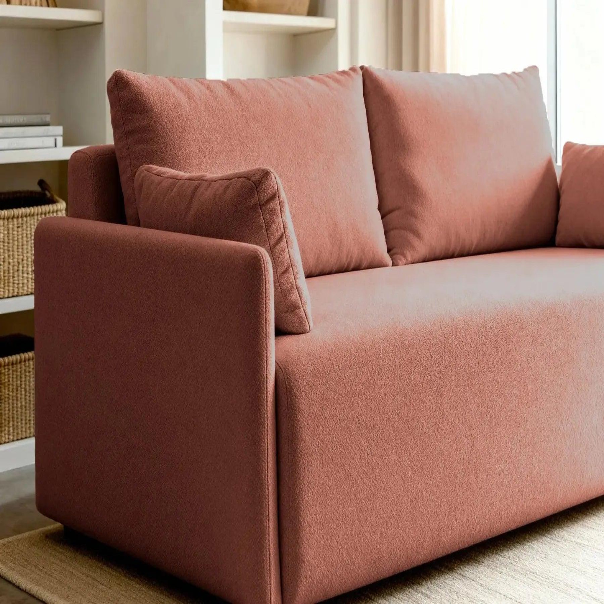 Voir la diapositive 4 : CASANOVA PARIS Axelle - canapé droit convertible tissu lisse