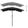 Voir la diapositive 4 : VIDAXL Parasol de jardin avec mat 200x130 cm noir