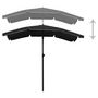 Voir la diapositive 4 : VIDAXL Parasol de jardin avec mat 200x130 cm noir