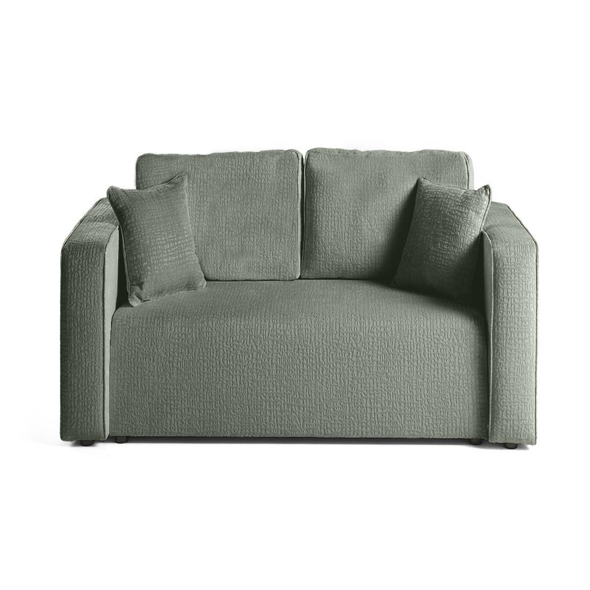 Voir la diapositive 1 : BEST MOBILIER Topaze - canapé droit 2 places - en tissu velours relief