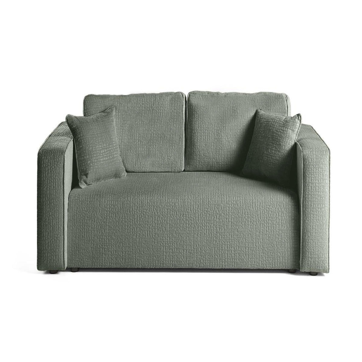 BEST MOBILIER Topaze - canapé droit 2 places - en tissu velours relief