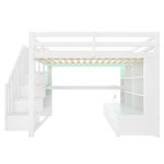 MERAX Lit mezzanine enfant. Coloris disponibles : Blanc