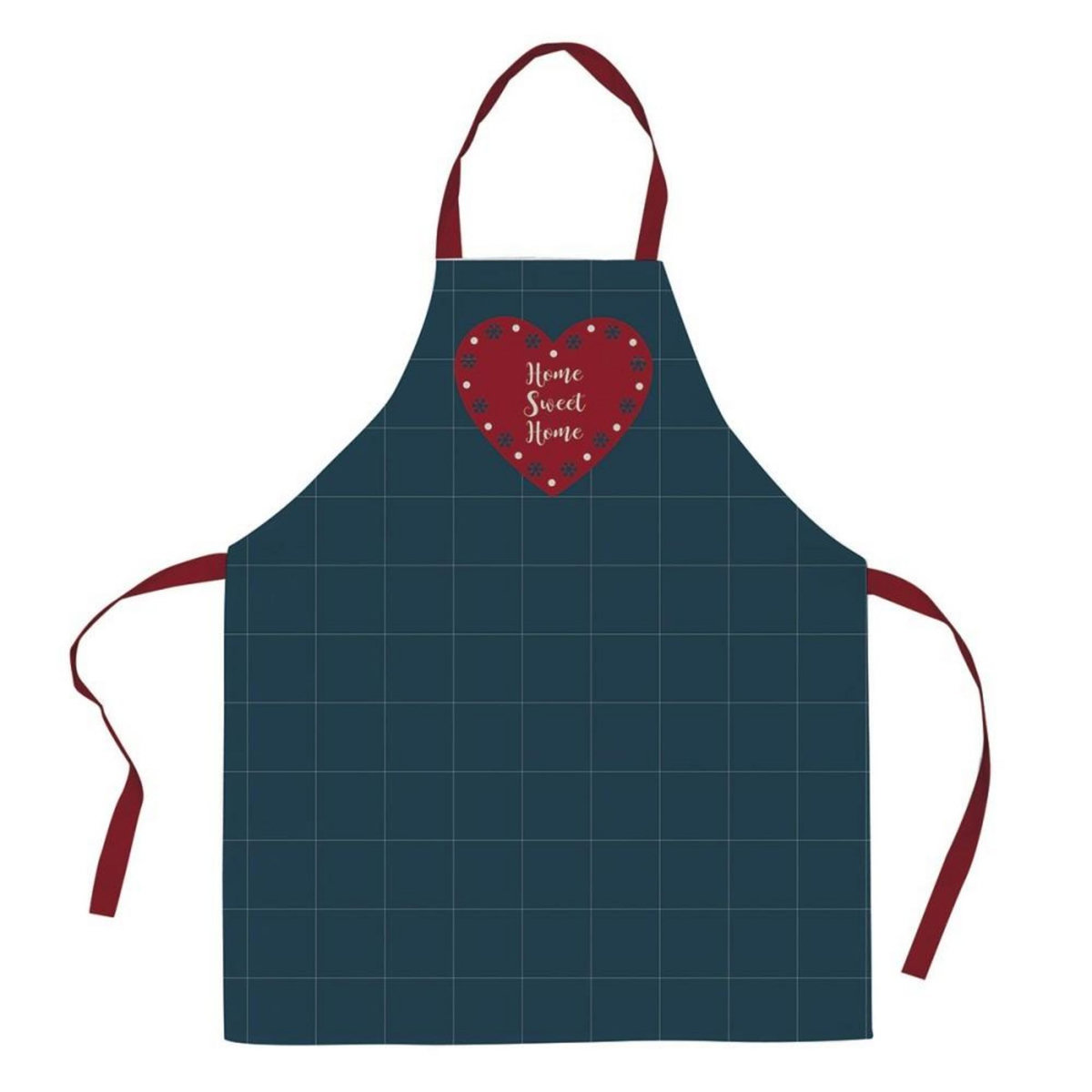 ATELIER DU COTON Tablier avec sangle ajustable 80x85 cm Home Sweet Home coton