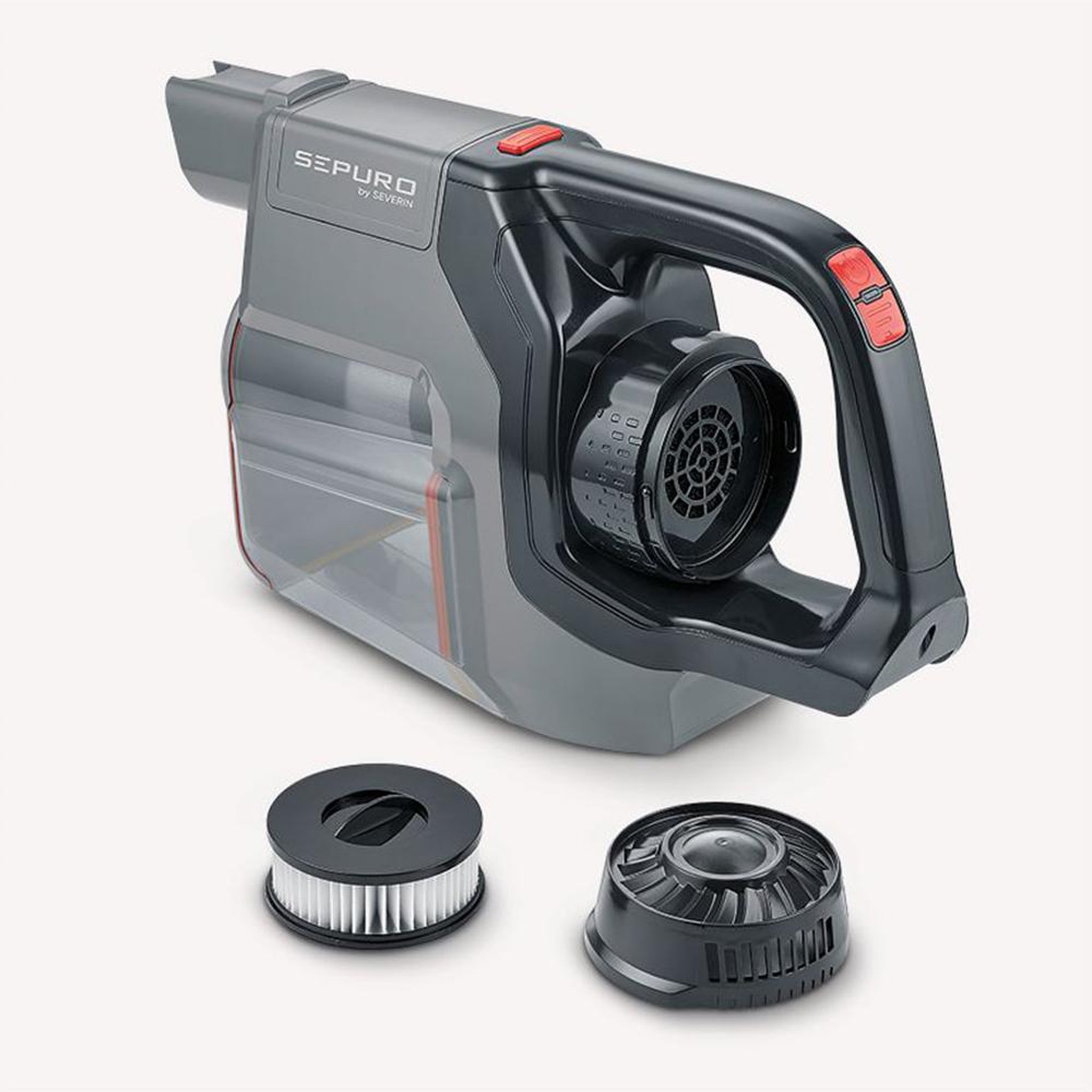 Voir la diapositive 5 : SEVERIN Aspirateur balai 2en1 rechargeable 18v gris - hv7184