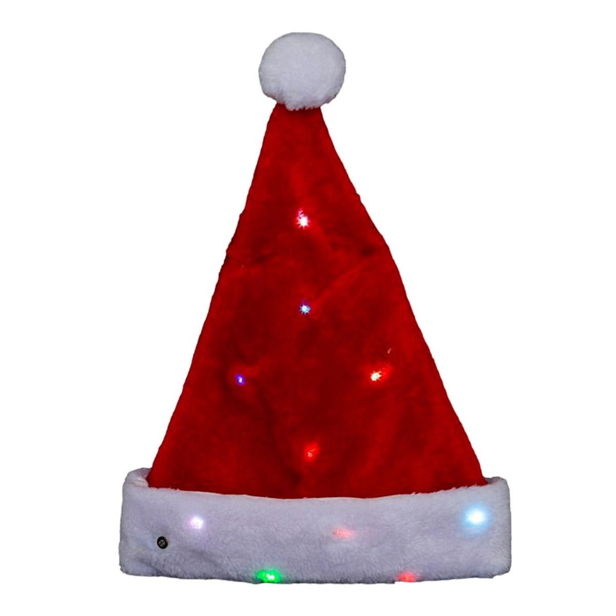 FEERIC LIGHT & CHRISTMAS Chapeau de Noël Adulte  Led  41cm Rouge