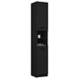 Voir la diapositive 5 : VIDAXL Armoire de salle de bain noir 32x34x188,5 cm bois d'ingenierie