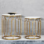 Voir la diapositive 5 : Paris Prix Lot de 2 Tables d'Appoint Gigognes  Ella  55cm Or